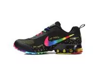 nike shox reax 8 boys off white running black rainbow